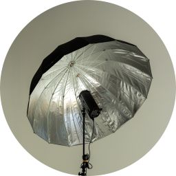 Silver umbrella 165cm